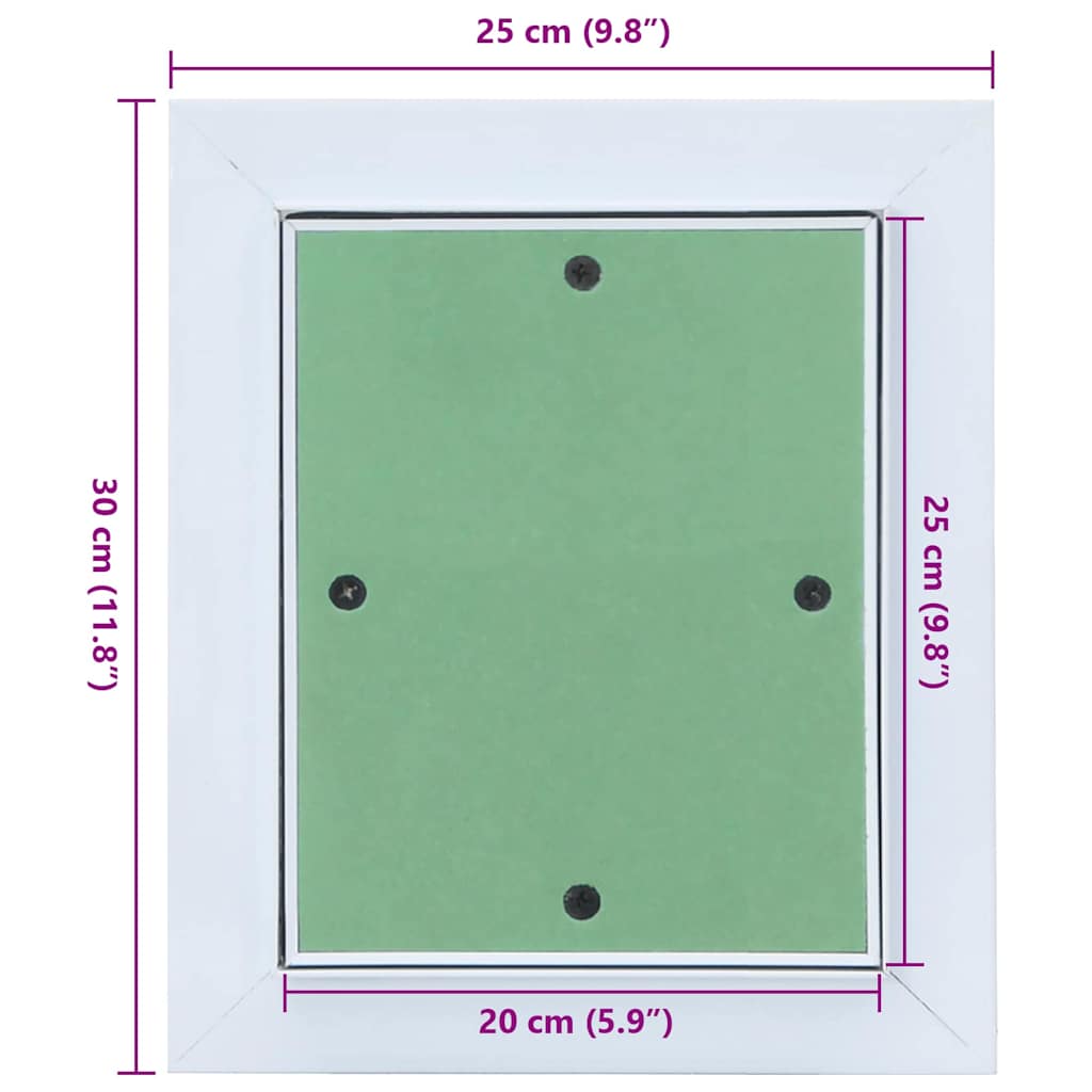 Přístupový Panel Zelená A Stříbrná 25 X 30 Cm