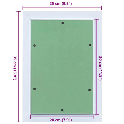 Přístupový Panel Zelená A Stříbrná 25 X 35 Cm