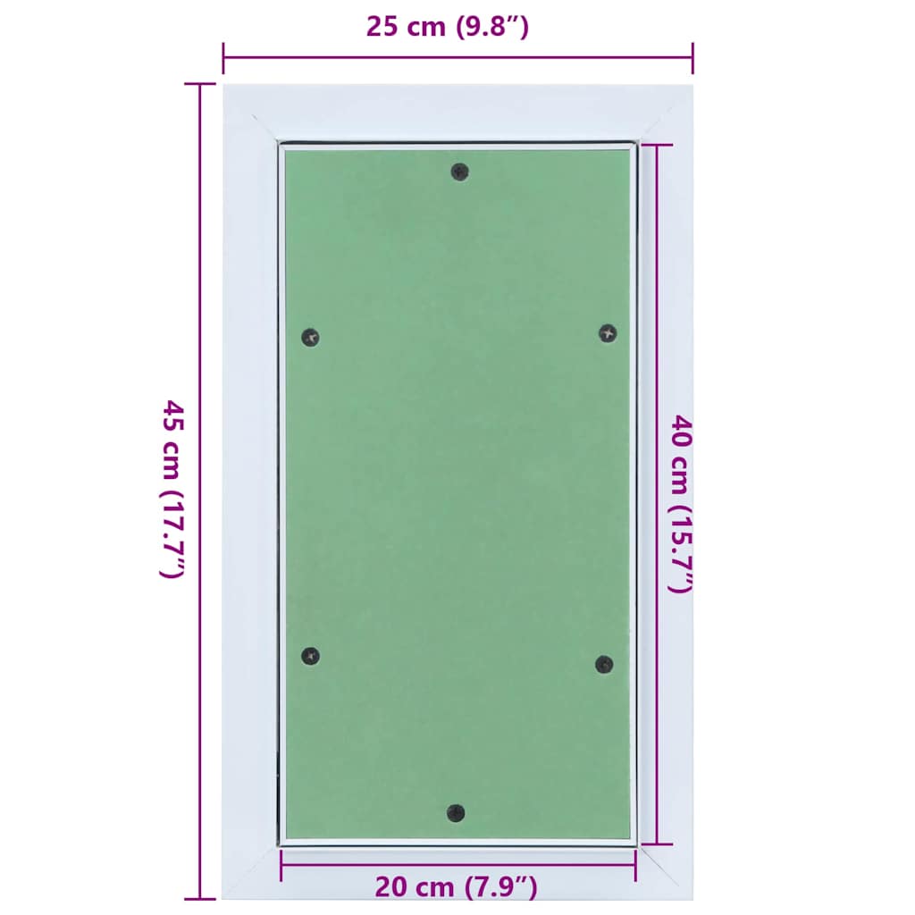 Přístupový Panel Zelená A Stříbrná 25 X 45 Cm