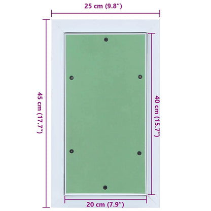 Přístupový Panel Zelená A Stříbrná 25 X 45 Cm