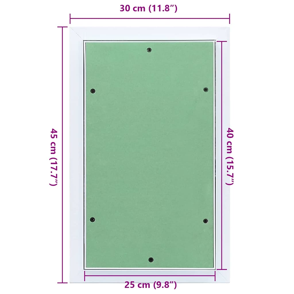 Přístupový Panel Zelená A Stříbrná 30 X 45 Cm