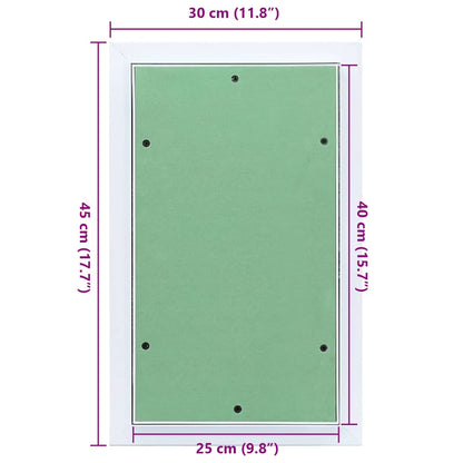 Přístupový Panel Zelená A Stříbrná 30 X 45 Cm