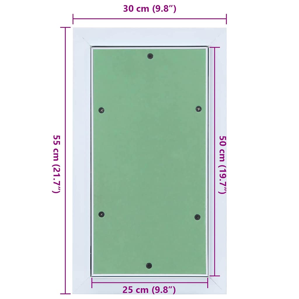 Přístupový Panel Zelená A Stříbrná 30 X 55 Cm