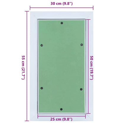 Přístupový Panel Zelená A Stříbrná 30 X 55 Cm