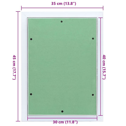 Přístupový Panel Zelená A Stříbrná 35 X 45 Cm