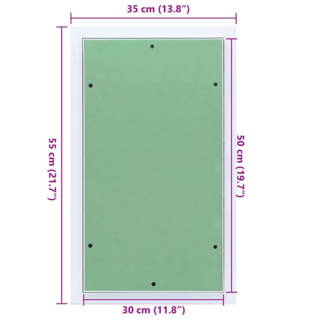Přístupový Panel Zelená A Stříbrná 35 X 55 Cm