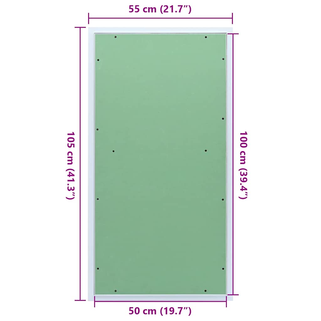 Přístupový Panel Zelená A Stříbrná 55 X 105 Cm
