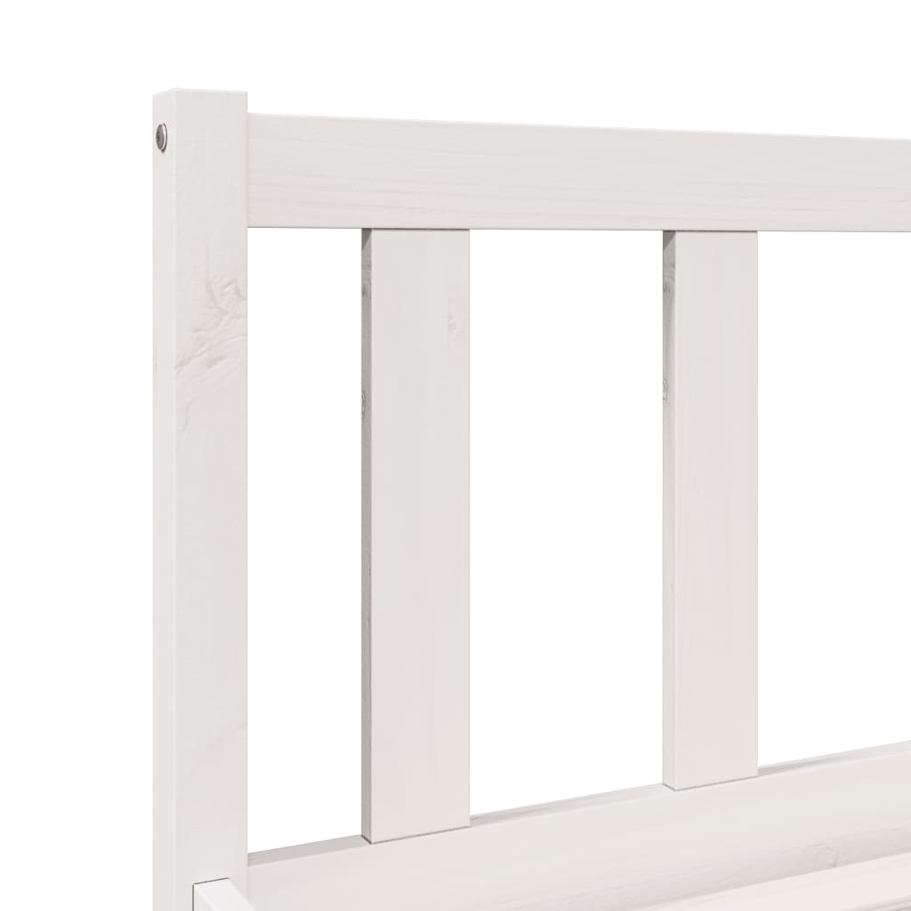 Prodloužený Rám Postele Bez Matrace Bílý 100 X 210 Cm Borovice