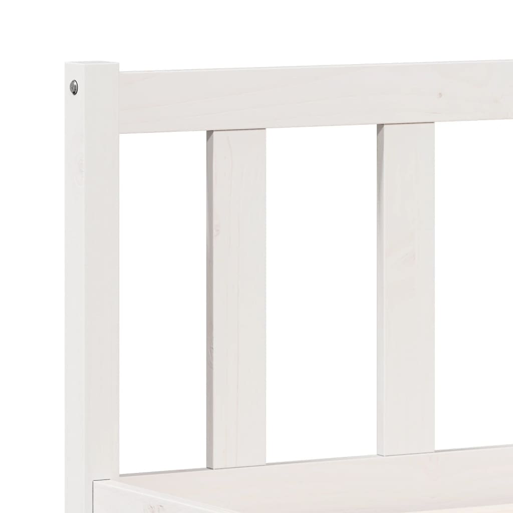 Prodloužený Rám Postele Bez Matrace Bílý 160 X 210 Cm Borovice