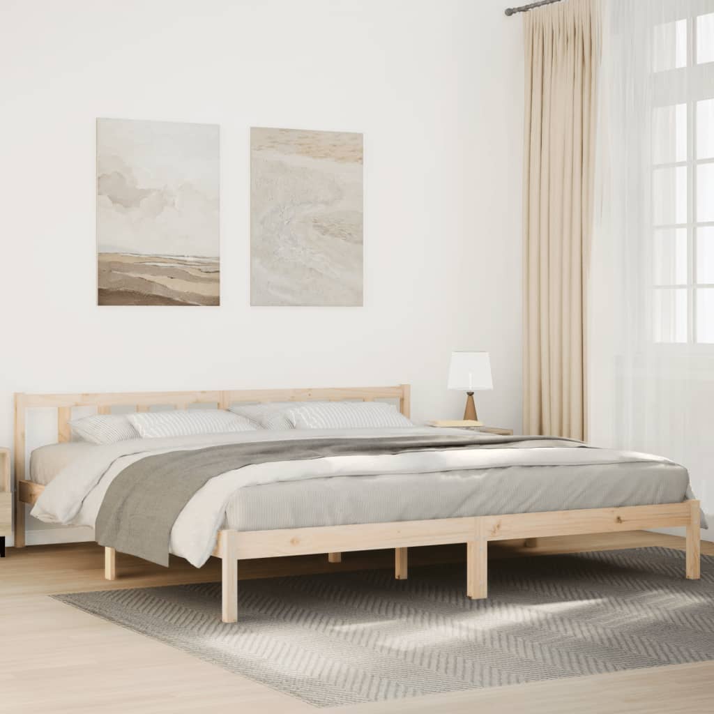 Prodloužený Rám Postele Bez Matrace 200 X 210 Cm Borovice