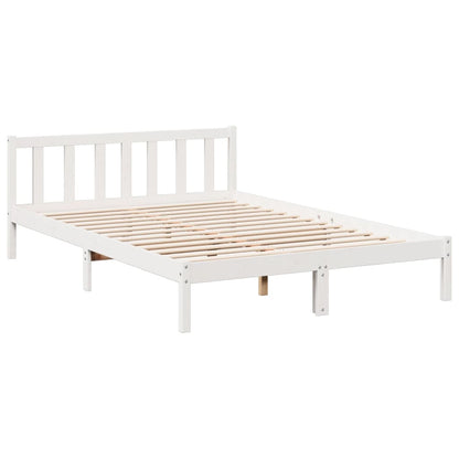 Prodloužený Rám Postele Bez Matrace Bílý 140 X 220 Cm Borovice