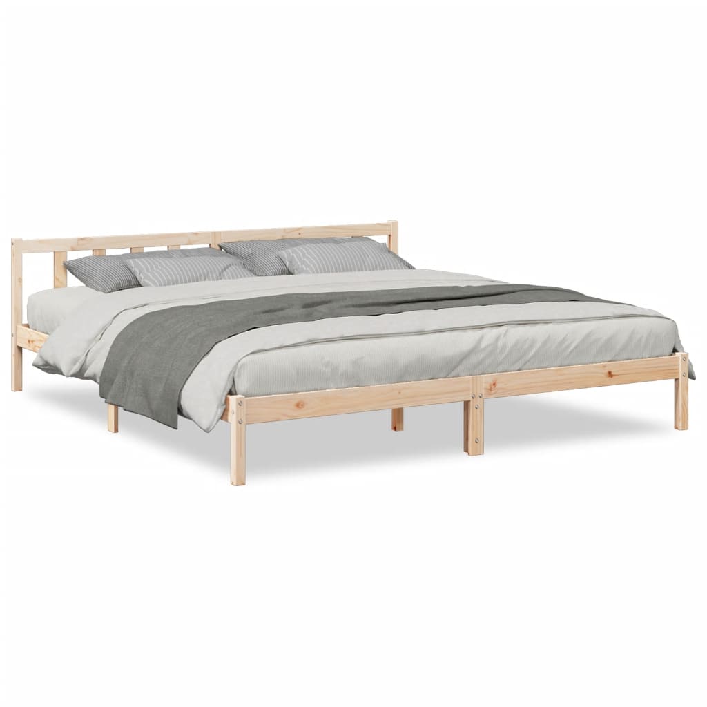 Prodloužený Rám Postele Bez Matrace 180 X 220 Cm Borovice