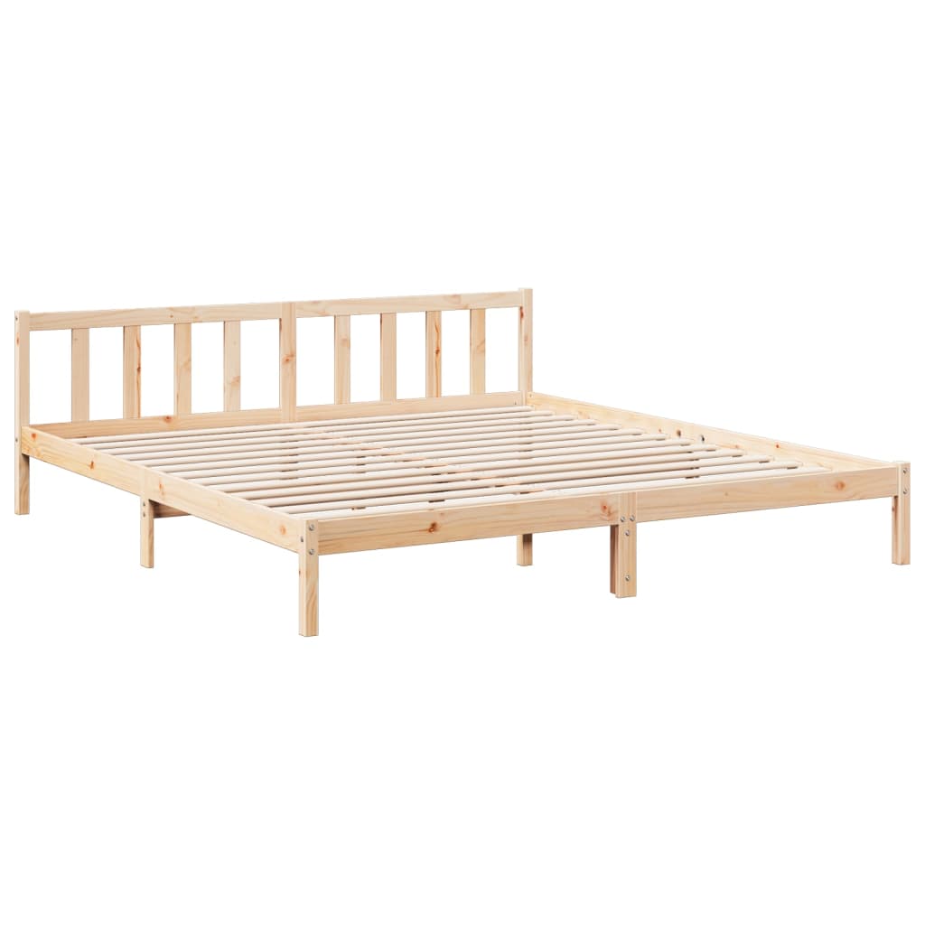 Prodloužený Rám Postele Bez Matrace 180 X 220 Cm Borovice