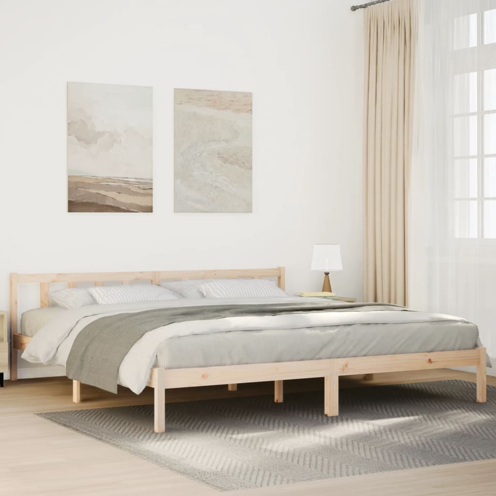 Prodloužený Rám Postele Bez Matrace 200 X 220 Cm Masiv Borovice
