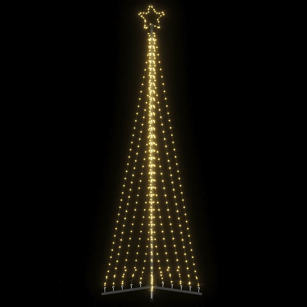 Led Vánoční Stromek 495 Teplých Bílých Led Diod 300,5 Cm