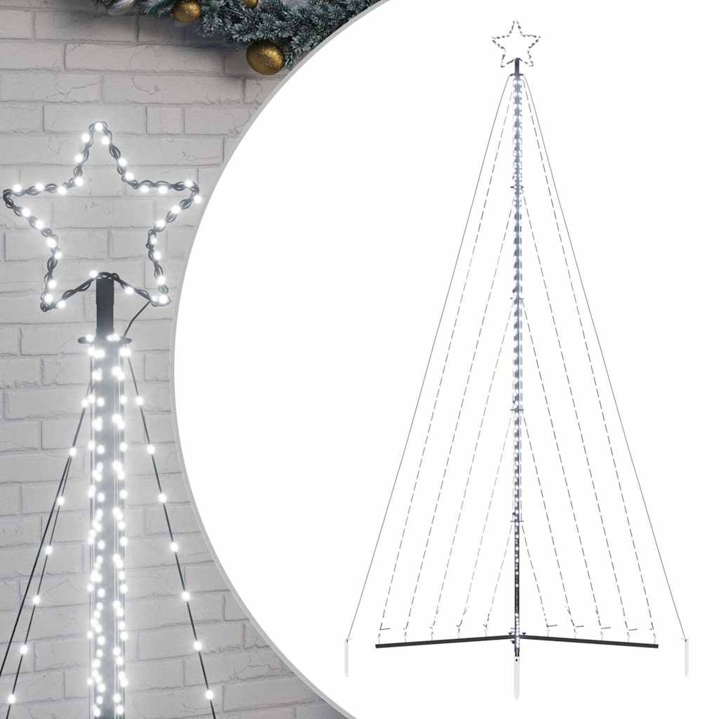 Led Vánoční Stromek 570 Studených Bílých Led Diod 399 Cm