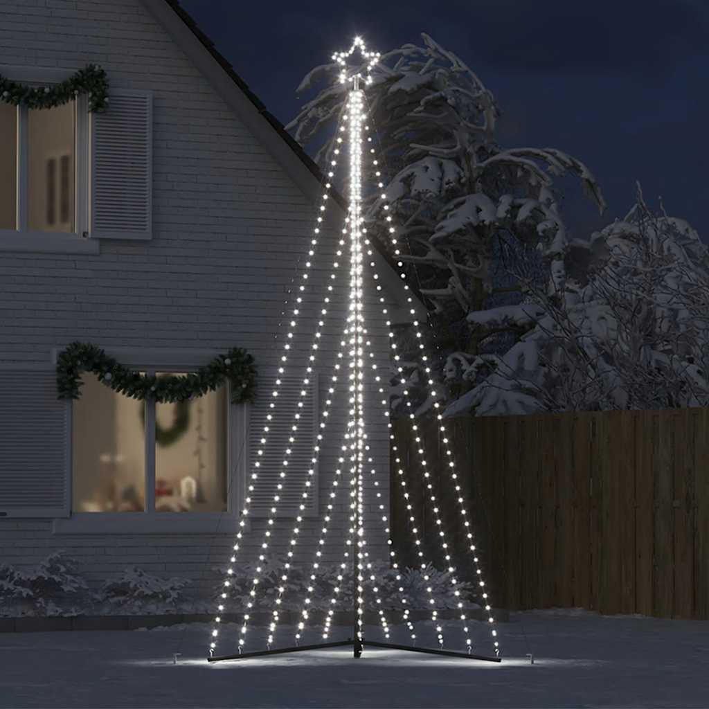 Led Vánoční Stromek 570 Studených Bílých Led Diod 399 Cm
