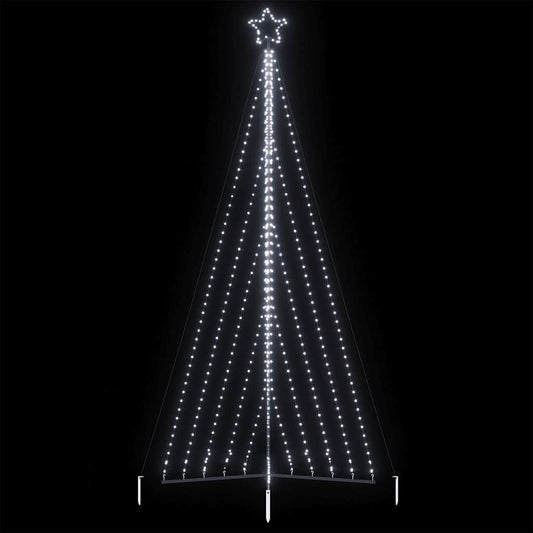 Led Vánoční Stromek 570 Studených Bílých Led Diod 399 Cm