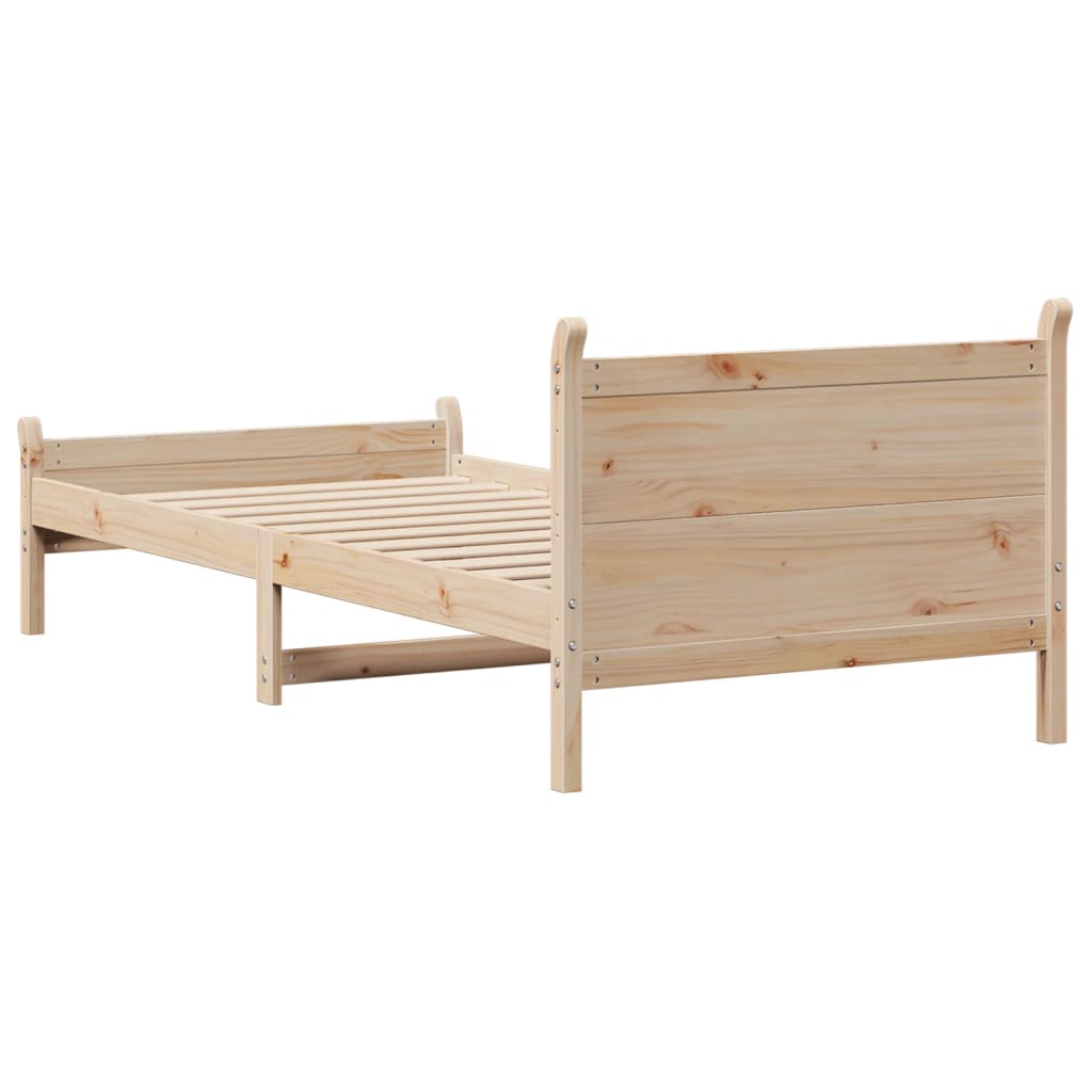 Postel Bez Matrace Masivní Borovice
