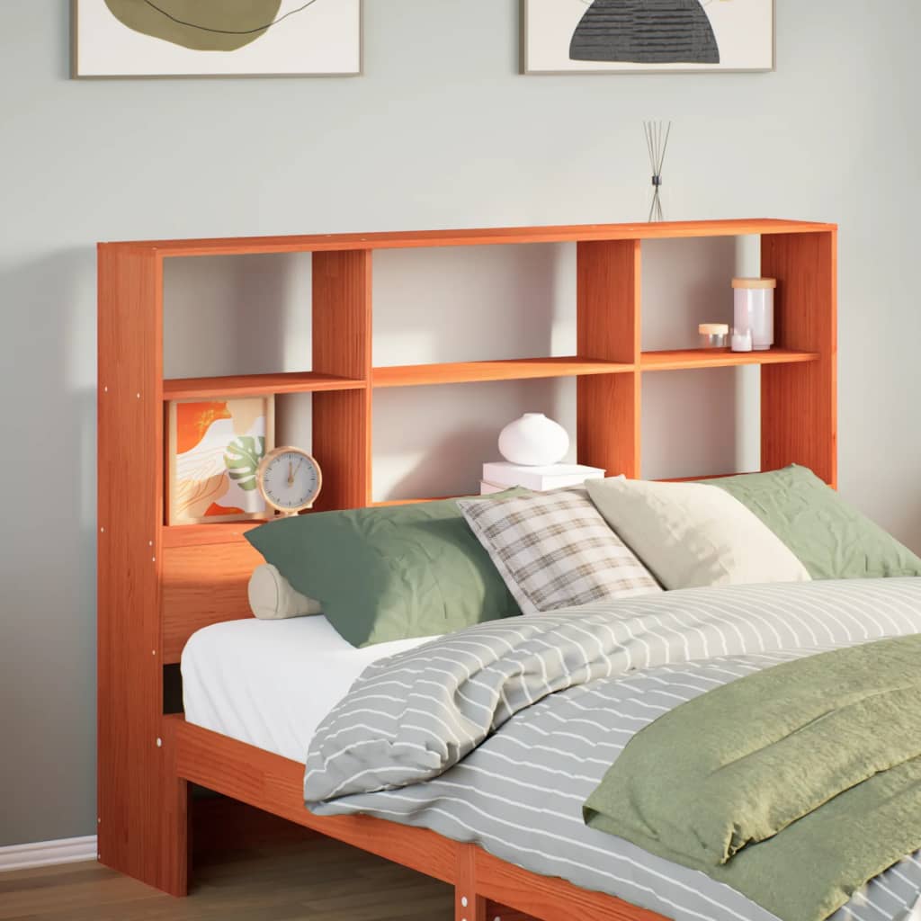 Čelo Postele S Úložným Prostorem Bílé Masivní Borovice