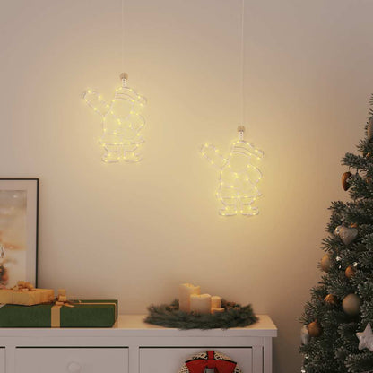 Vánoční Osvětlení Santy Silhouette 2 Ks 35 Led Teplá Bílá