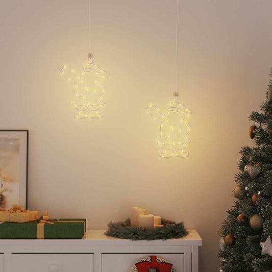 Vánoční Osvětlení Santy Silhouette 2 Ks 35 Led Teplá Bílá