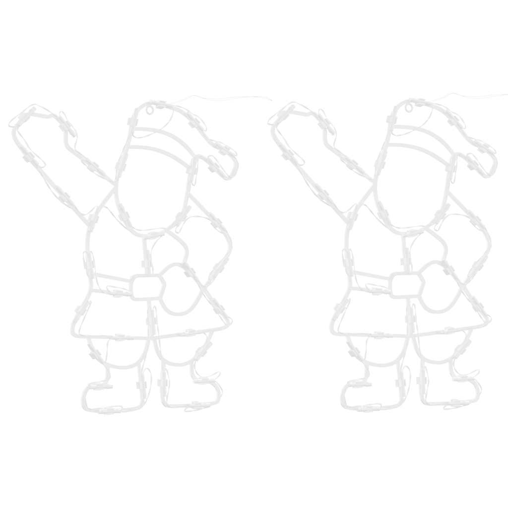 Vánoční Osvětlení Santy Silhouette 2 Ks 35 Led Teplá Bílá