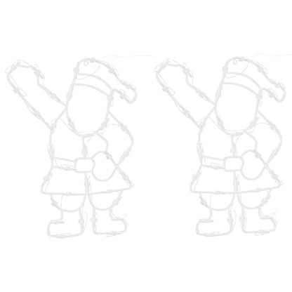 Vánoční Osvětlení Santy Silhouette 2 Ks 35 Led Teplá Bílá
