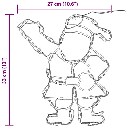 Vánoční Osvětlení Santy Silhouette 2 Ks 35 Led Teplá Bílá