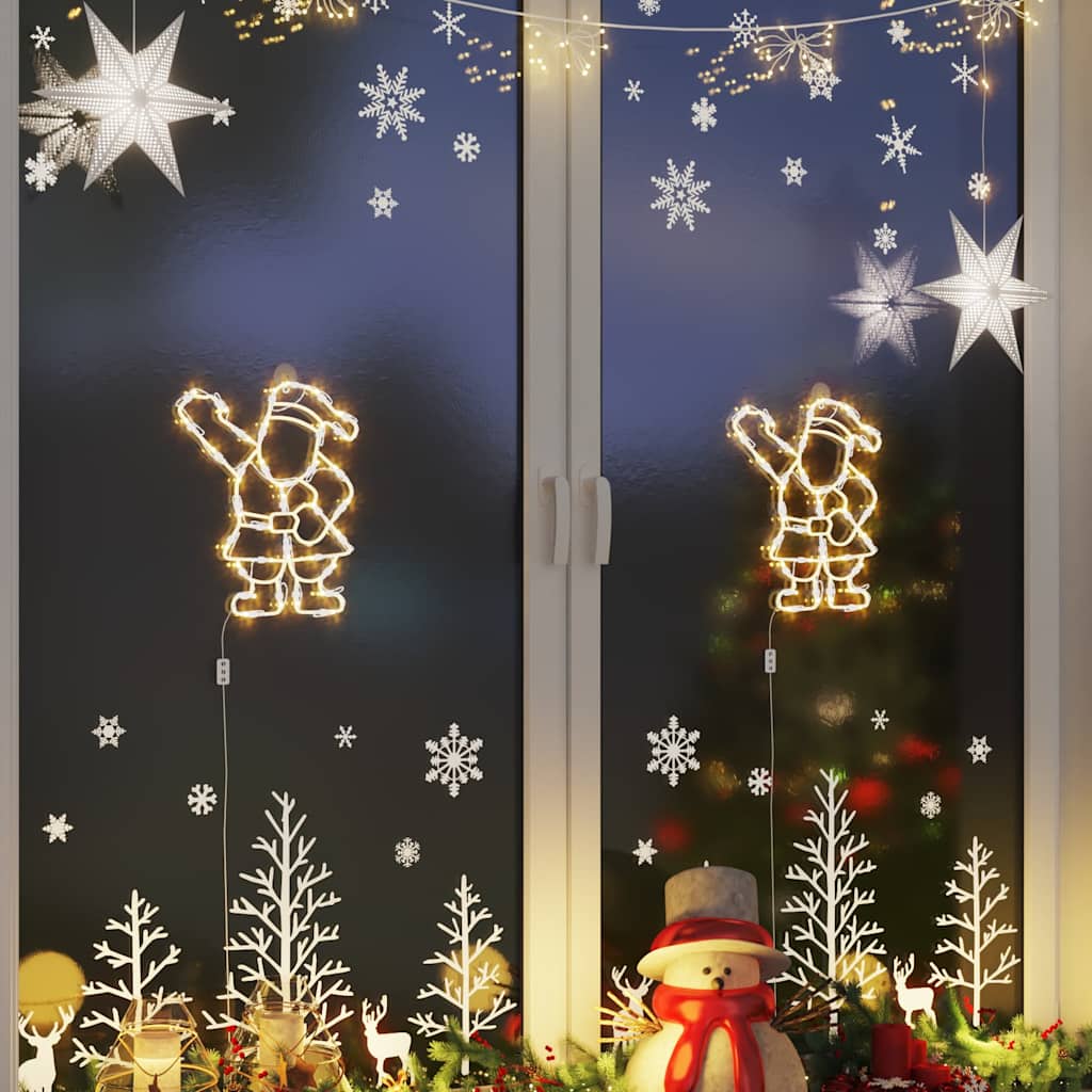 Vánoční Osvětlení Santy Silhouette 2 Ks 35 Led Teplá Bílá