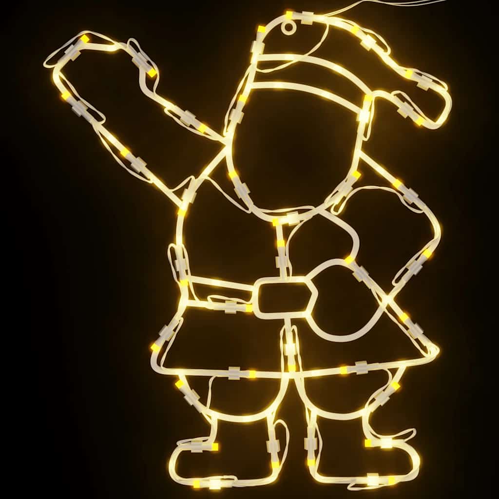 Vánoční Osvětlení Santy Silhouette 2 Ks 35 Led Teplá Bílá