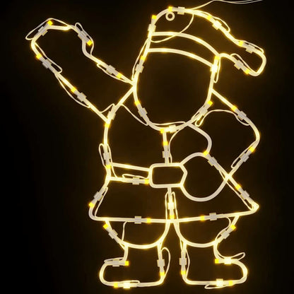 Vánoční Osvětlení Santy Silhouette 2 Ks 35 Led Teplá Bílá