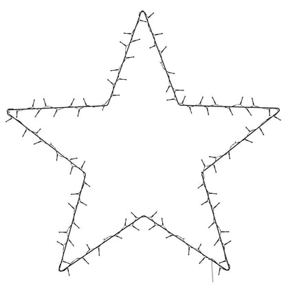 Vánoční Osvětlení Hvězda Silueta 115 Led Teplá Bílá