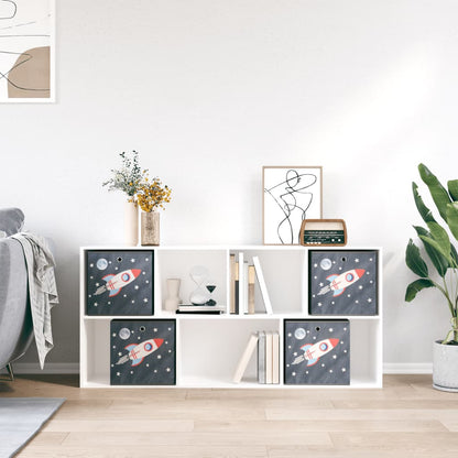 Skládací Úložné Boxy 4 Ks Šedé 32 X 32 X 32 Cm Netkaná Textilie