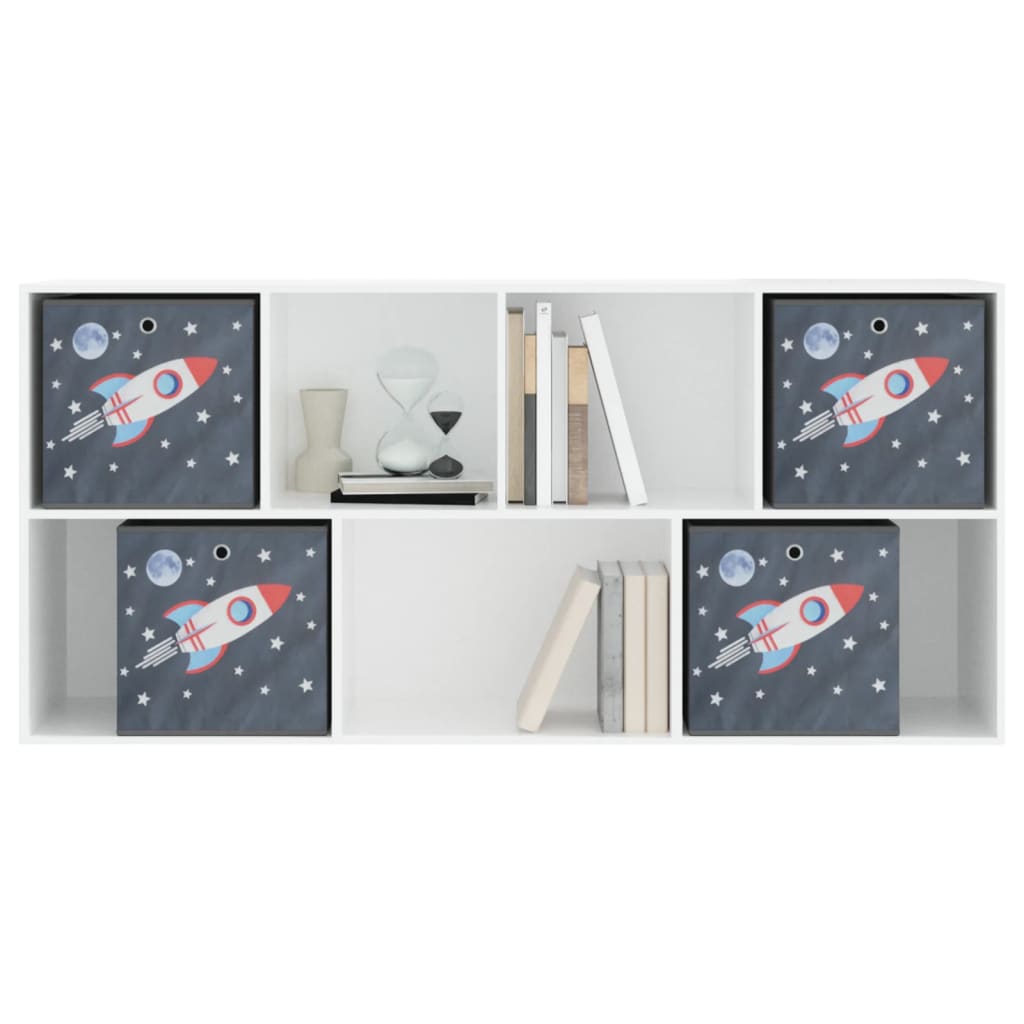 Skládací Úložné Boxy 4 Ks Šedé 32 X 32 X 32 Cm Netkaná Textilie