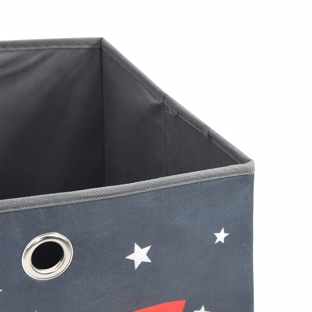 Skládací Úložné Boxy 4 Ks Šedé 32 X 32 X 32 Cm Netkaná Textilie