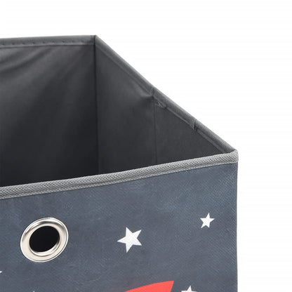 Skládací Úložné Boxy 4 Ks Šedé 32 X 32 X 32 Cm Netkaná Textilie