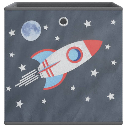 Skládací Úložné Boxy 4 Ks Šedé 32 X 32 X 32 Cm Netkaná Textilie