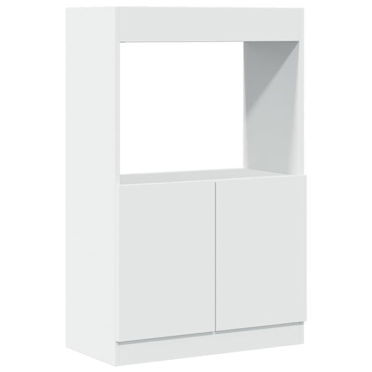 Skříň Highboard 63 X 33 X Kompozitní Dřevo Bílá