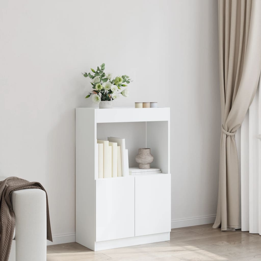 Skříň Highboard 63 X 33 X Kompozitní Dřevo Bílá