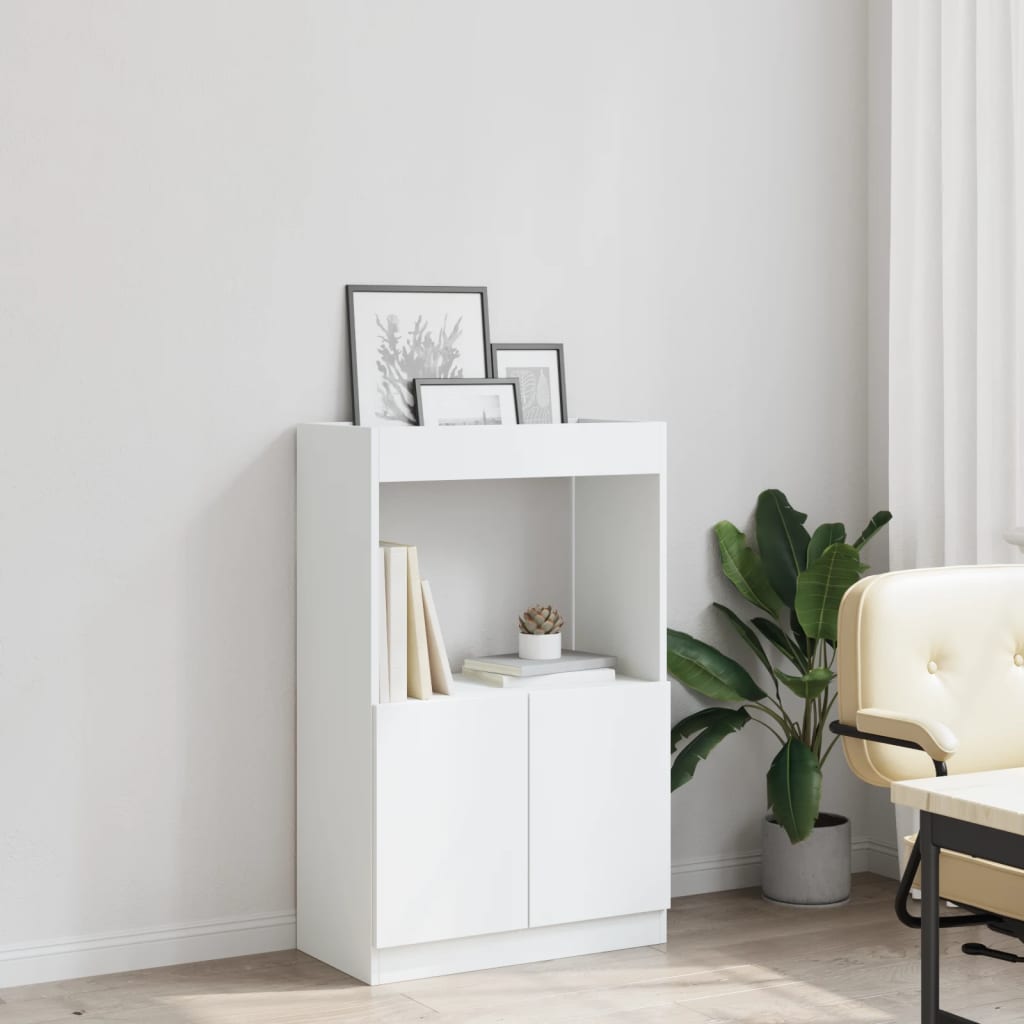 Skříň Highboard 63 X 33 X Kompozitní Dřevo Bílá