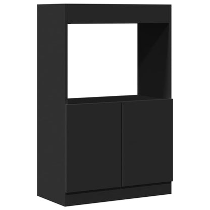 Skříň Highboard Černá 63 X 33 X Kompozitní Dřevo Černá