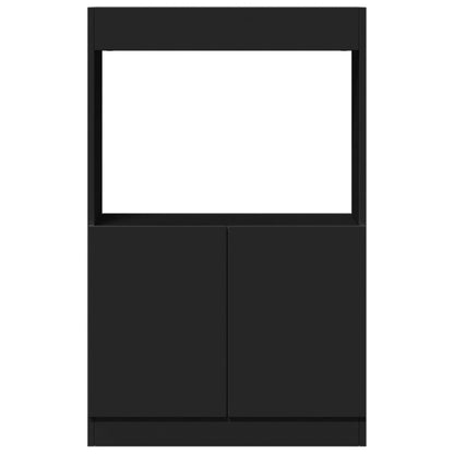 Skříň Highboard Černá 63 X 33 X Kompozitní Dřevo Černá