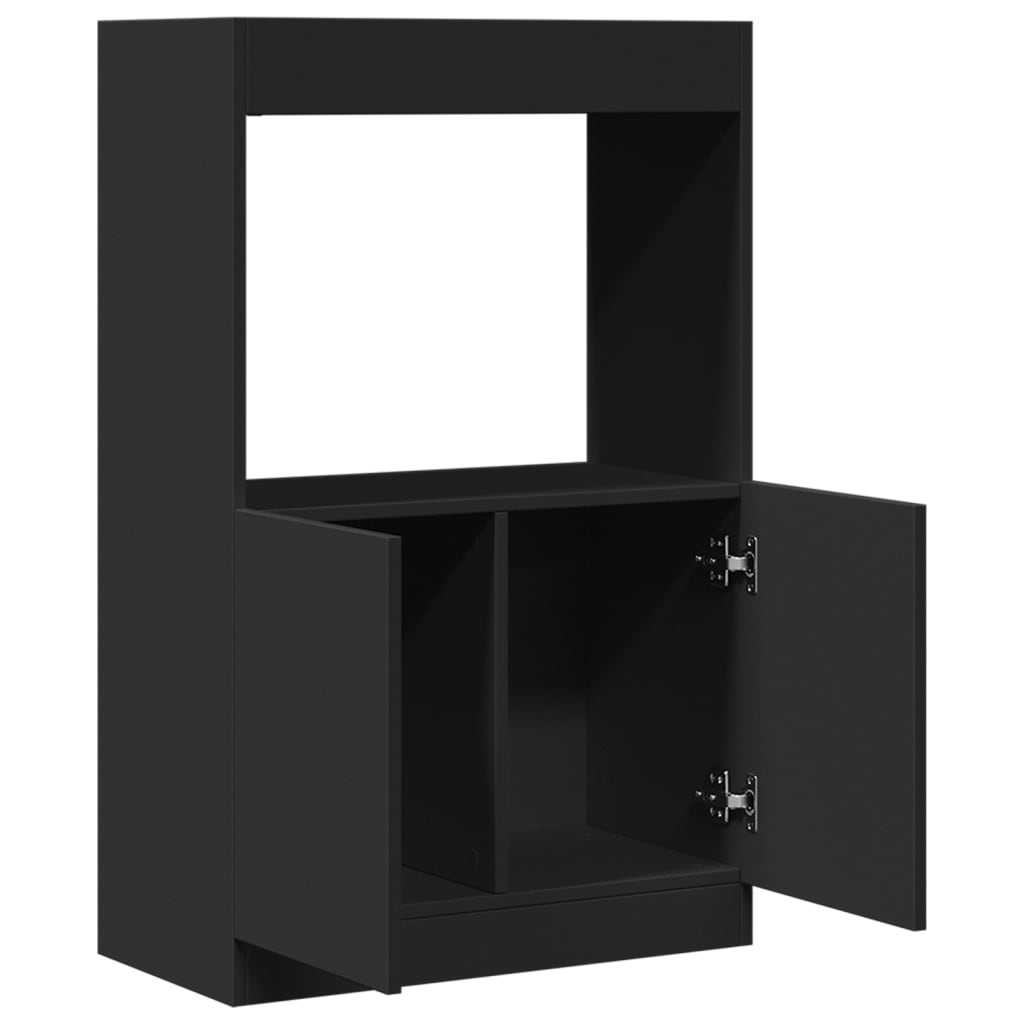Skříň Highboard Černá 63 X 33 X Kompozitní Dřevo Černá