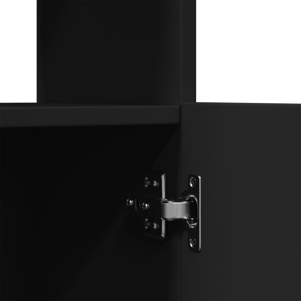Skříň Highboard Černá 63 X 33 X Kompozitní Dřevo Černá
