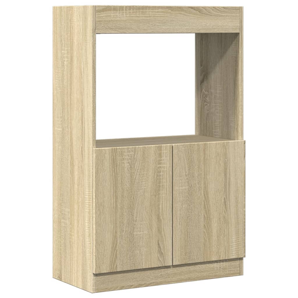 Skříň Highboard 63 X 33 X Kompozitní Dřevo Dub Sonoma
