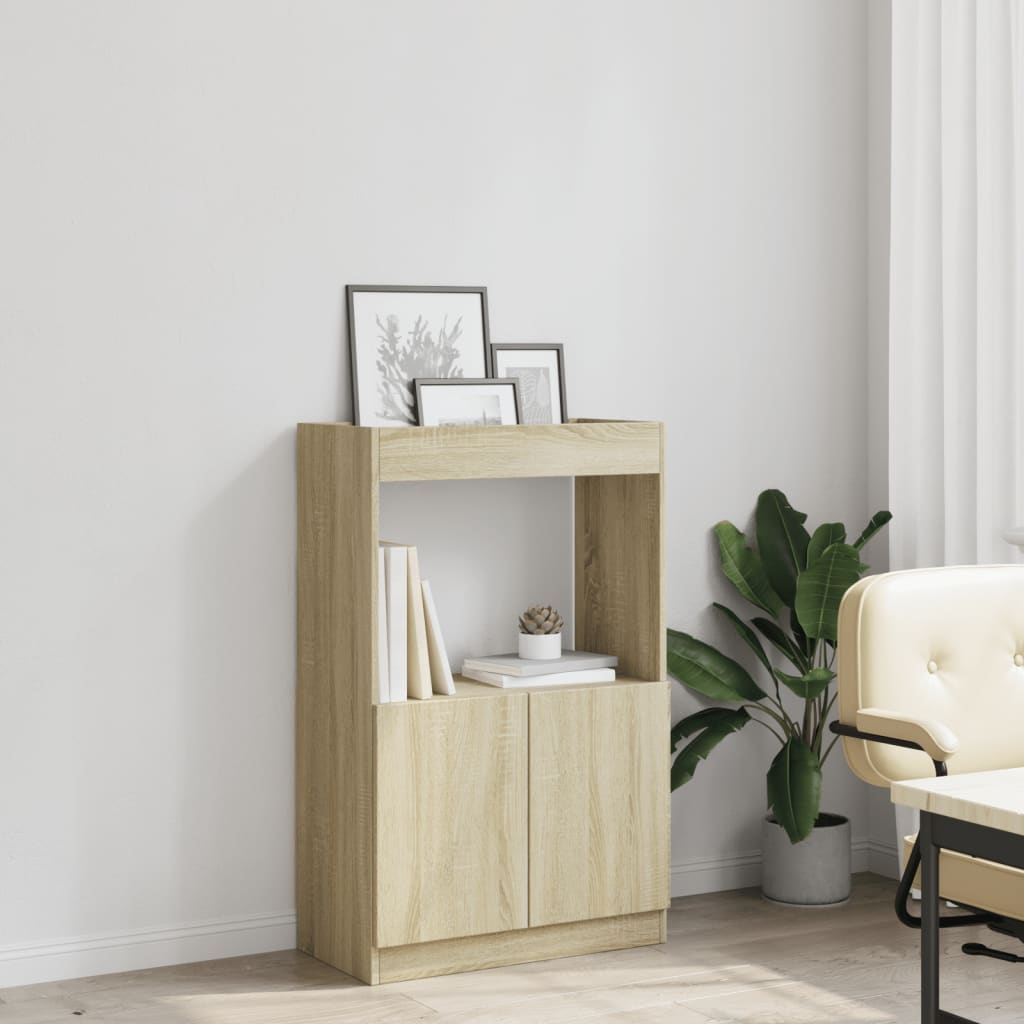 Skříň Highboard 63 X 33 X Kompozitní Dřevo Dub Sonoma