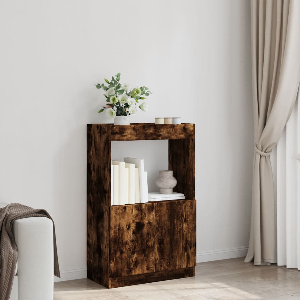 Skříň Highboard 63 X 33 X Kompozitní Dřevo Kouřový Dub