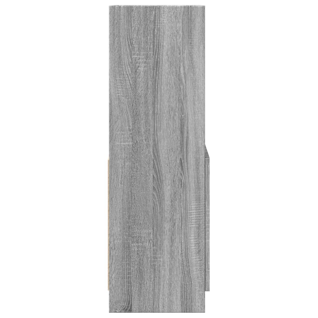 Skříň Highboard Šedá Sonoma 63 X 33 X Kompozitní Dřevo Šedá Sonoma