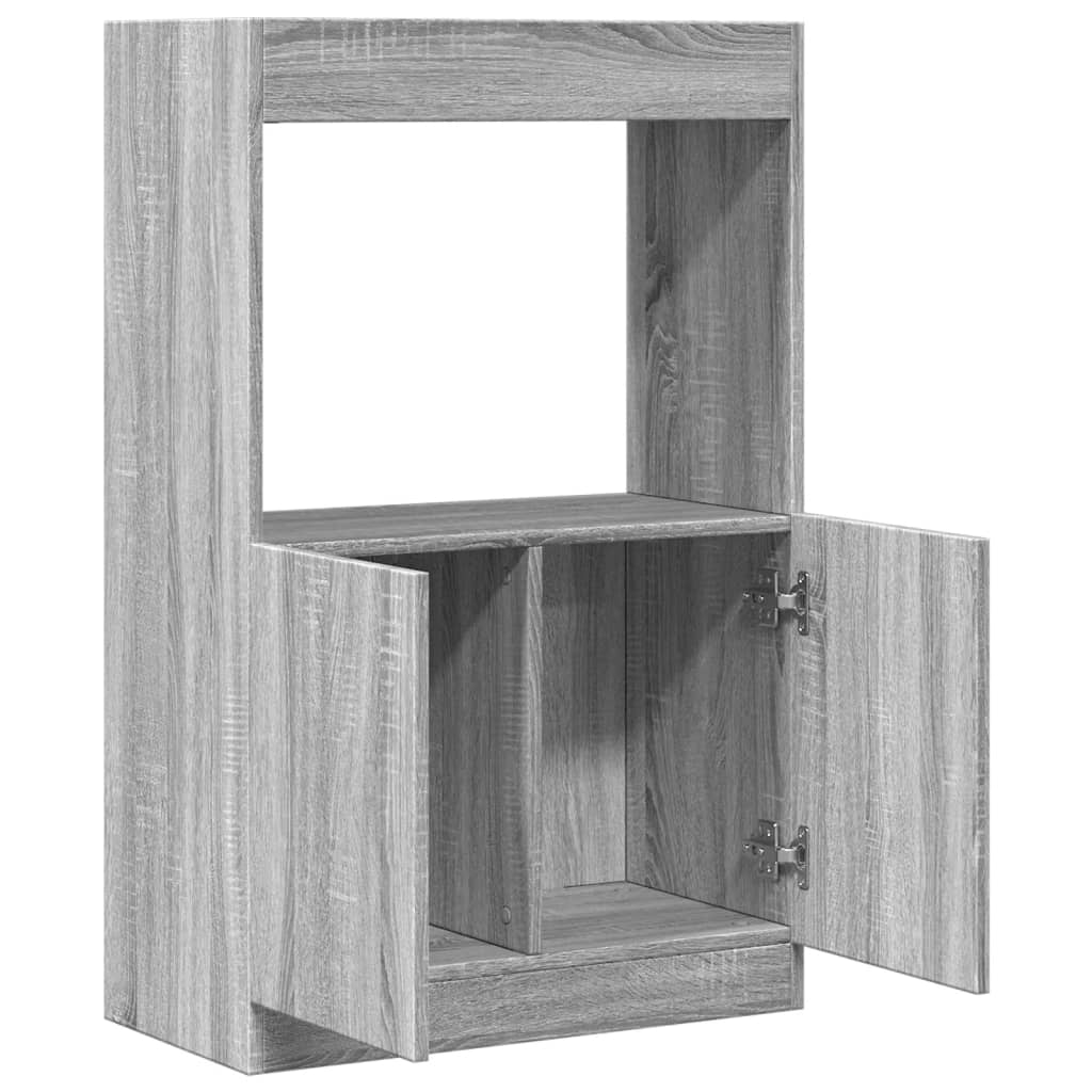 Skříň Highboard Šedá Sonoma 63 X 33 X Kompozitní Dřevo Šedá Sonoma
